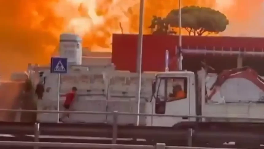 Italy: 21 people injured in a petrol station explosion in Rome, causing fires and damage to buildings