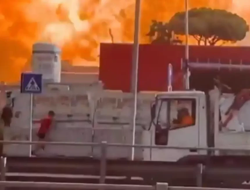 Italy: 21 people injured in a petrol station explosion in Rome, causing fires and damage to buildings