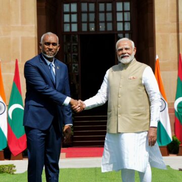 PM arrives in the Maldives, exchanging a warm embrace with Muizzu as attention turns to a diplomatic reset