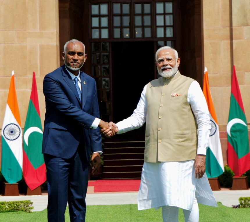 PM arrives in the Maldives, exchanging a warm embrace with Muizzu as attention turns to a diplomatic reset