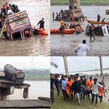 Search operations have resumed at the site of the Gujarat bridge collapse retrieve missing Man