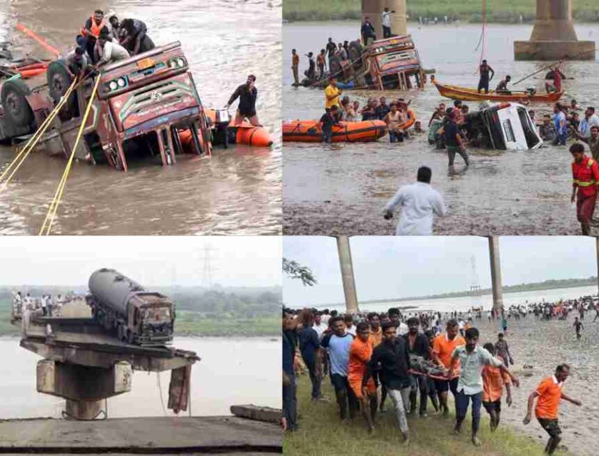 Search operations have resumed at the site of the Gujarat bridge collapse retrieve missing Man