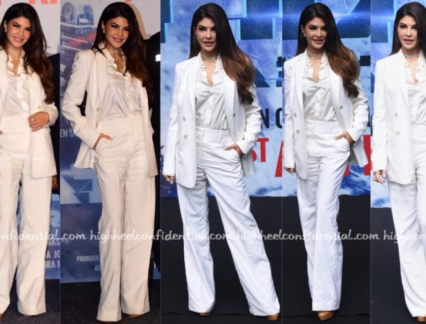 Jacqueline-Fernandez-In-Valentino-At-Attack-Trailer-Launch Jacqueline Fernandez Stuns In A White Pantsuit At Wimbledon 2025