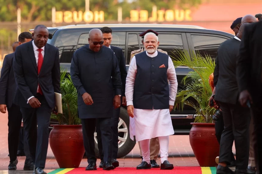 Prime Minister Modi honors Kwame Nkrumah, the founding President of Ghana
