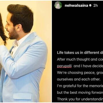 Saina Nehwal Announces Separation from Husband Parupalli Kashyap
