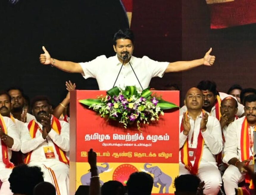 Vijay stated that his party will not form an alliance with the DMK or the BJP, either directly or indirectly