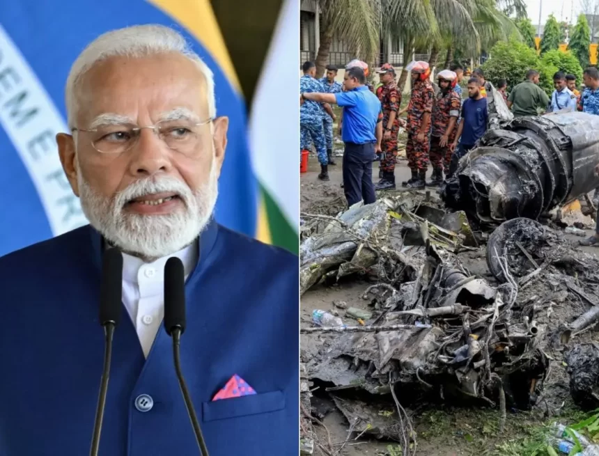 ‘Profoundly Distressed’: PM Modi Offers Condolences on Bangladesh Plane Crash