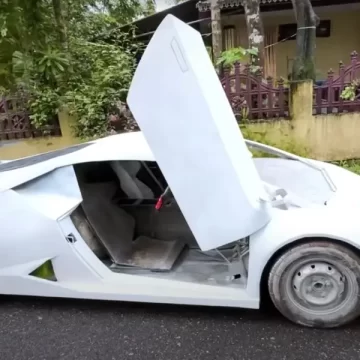 Kerala Man Builds Stunning Lamborghini Huracan Replica from Scrap Parts