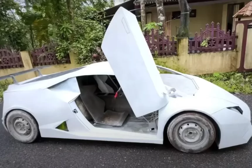 Kerala Man Builds Stunning Lamborghini Huracan Replica from Scrap Parts