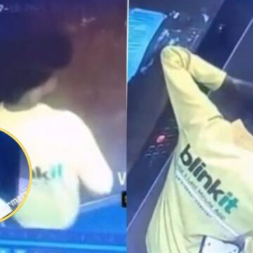 Blinkit delivery agent was filmed urinating inside a lift in shocking incident from Maharashtra