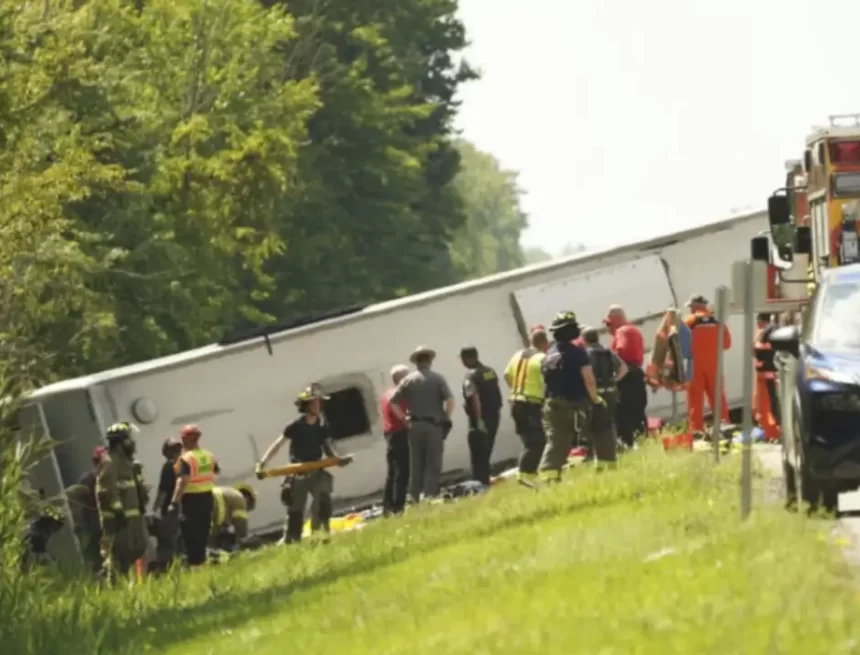 152513486 Five Dead, Including Indian Tourist, in Western New York Bus Crash