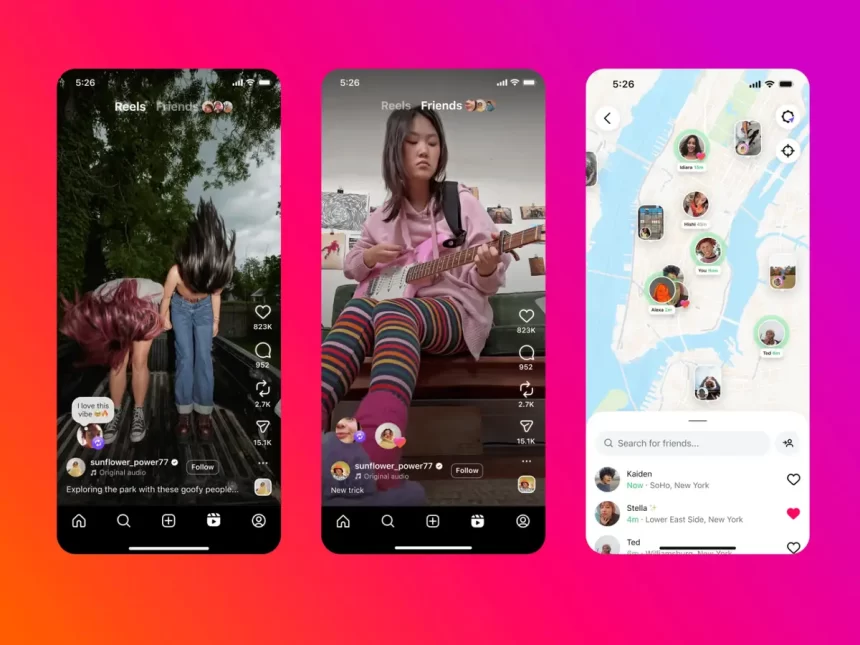 Instagram introduces reposts, a map feature, and a ‘Friends’ tab; users claim resembles TikTok