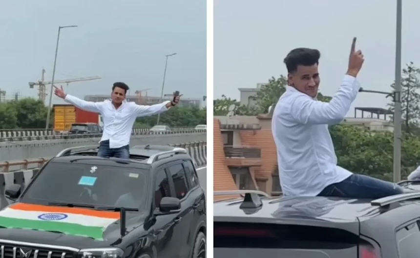 Black SUVs Cause Chaos on Gurugram-Delhi Highway with Loud Music and Stunts
