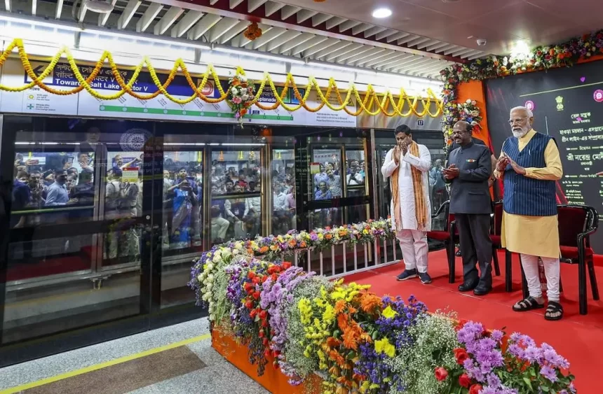 PM Modi Inaugurates Three New Kolkata Metro Routes Including Airport Link