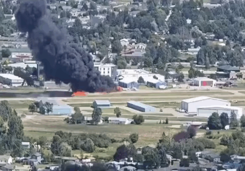 Plane Crash Small Plane Crashes Into Parked Aircraft at Montana Airport, Sparks Massive Fire