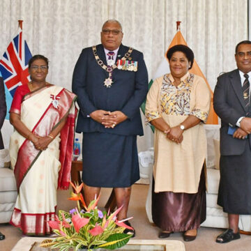 Fiji PM Sitiveni Rabuka Meets President Droupadi Murmu at Rashtrapati Bhavan