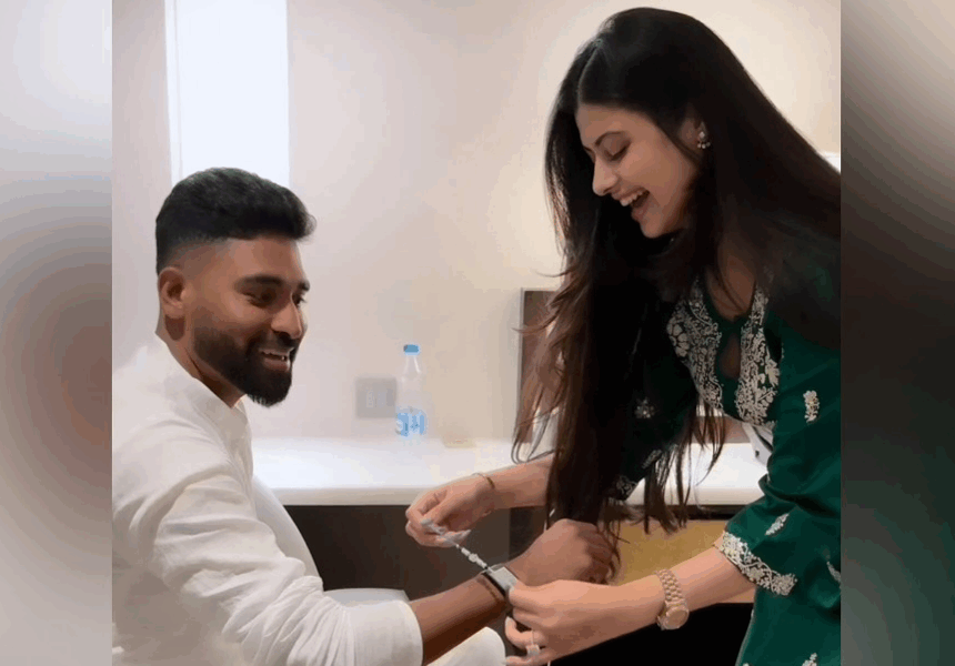Siraj_Bhosle Zanai Bhosle Ties Rakhi to Mohammed Siraj, Silences Dating Rumours with Heartfelt Gesture