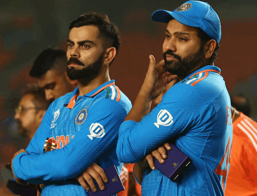 ViratKohliandRohitSharma Virat Kohli and Rohit Sharma Omitted from ICC ODI Rankings, Retirement Rumors Intensify