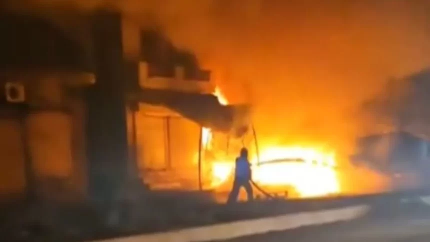 Massive Fire After LPG Tanker Accident in Hoshiarpur: 2 Dead, Several Injured