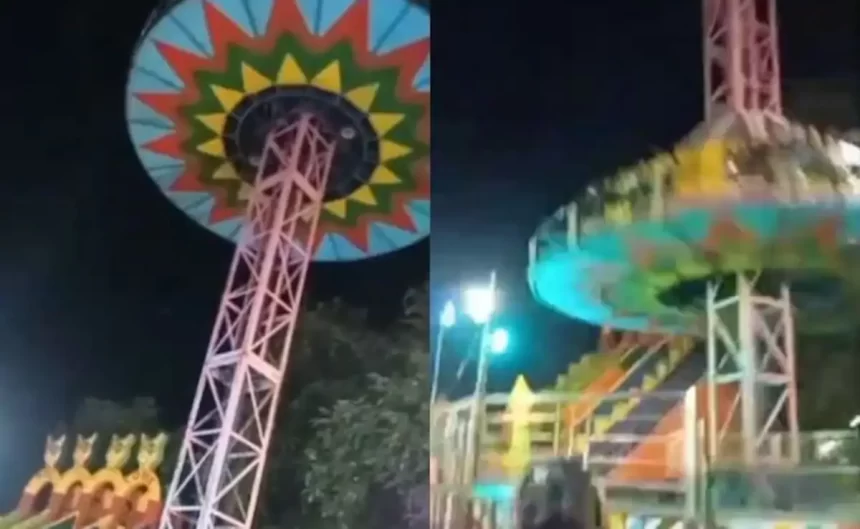 Five Injured as High-Rise Ride Collapses at Temple Fair in Gujarat’s Navsari