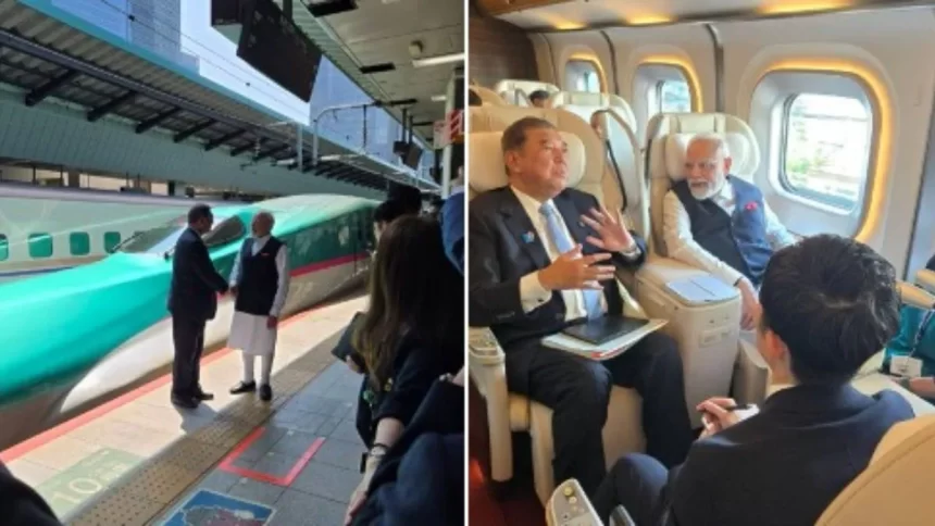 PM Modi Takes Bullet Train Ride with Japanese PM Shigeru Ishiba During Tokyo Visit