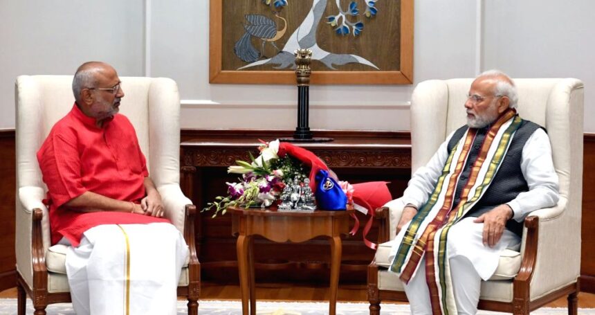 CP Radhakrishnan Meets PM Modi After NDA Vice Presidential Nomination