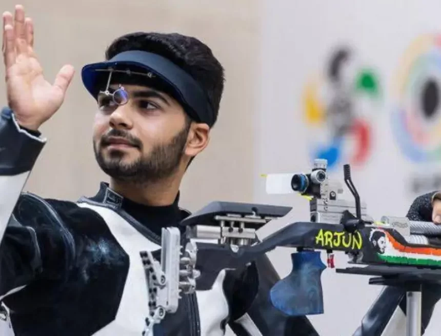 recent_photo_1722165298 Arjun Babuta and Elavenil Valarivan Win Gold in 10m Air Rifle Mixed Team at Asian Shooting Championship