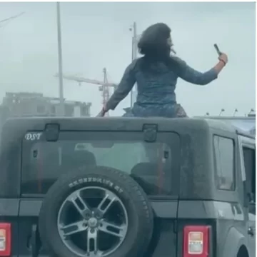 Woman films reel on roof of moving Thar in Gurugram, case filed