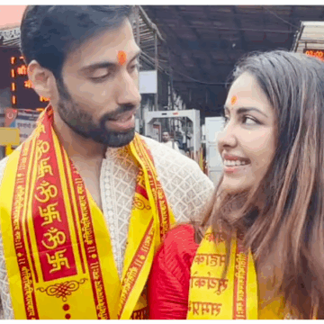 Avika Gor and Milind Chandwani Seek Blessings at Mumbai’s Siddhivinayak Temple