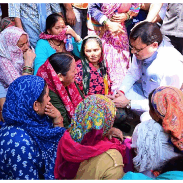 Uttarakhand CM Pushkar Singh Dhami Visits Chamoli’s Nandanagar, Reviews Relief Efforts