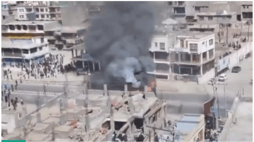 Violence Erupts in Ladakh: Protesters Clash with Police, BJP Office and Police Van Set on Fire