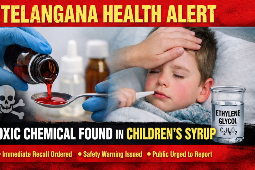 Telangana Issues Urgent Health Alert After Toxic Chemical Found in Children’s Syrup