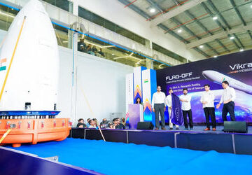 india’s-first-private-orbital-rocket-vikram-1-flagged-off-for-sriharikota