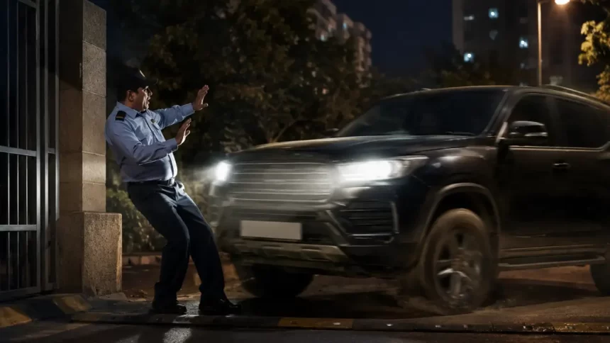 154388584 West Delhi Security Guard Brutally Assaulted, Run Over Twice by SUV Near Tempo Stand