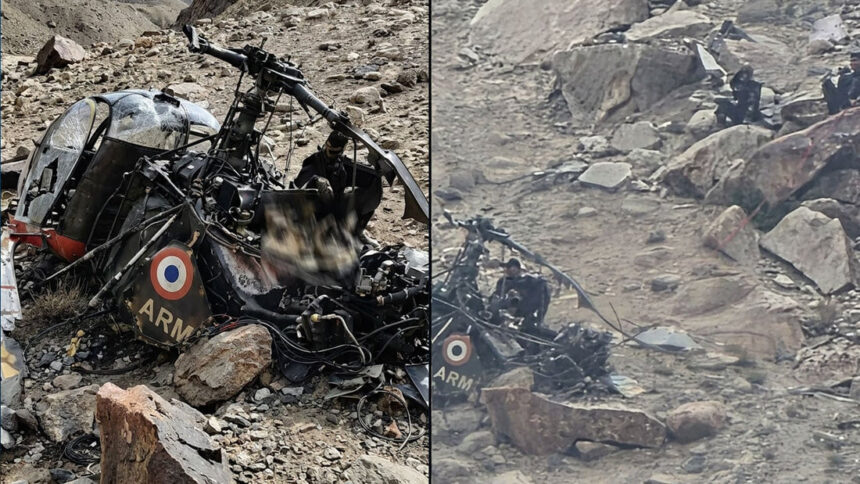 Three Army Officers Survive Helicopter Crash in Leh During High-Altitude Mission