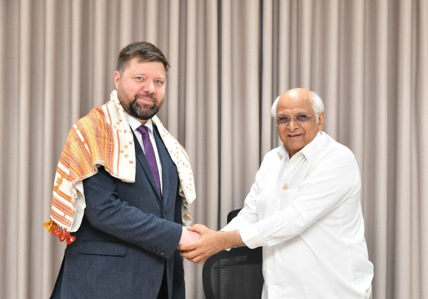 Gujarat-CM-Russia-Envoy-1 Gujarat, Russia Explore Strategic Partnership in Maritime, Shipbuilding and Education Sectors