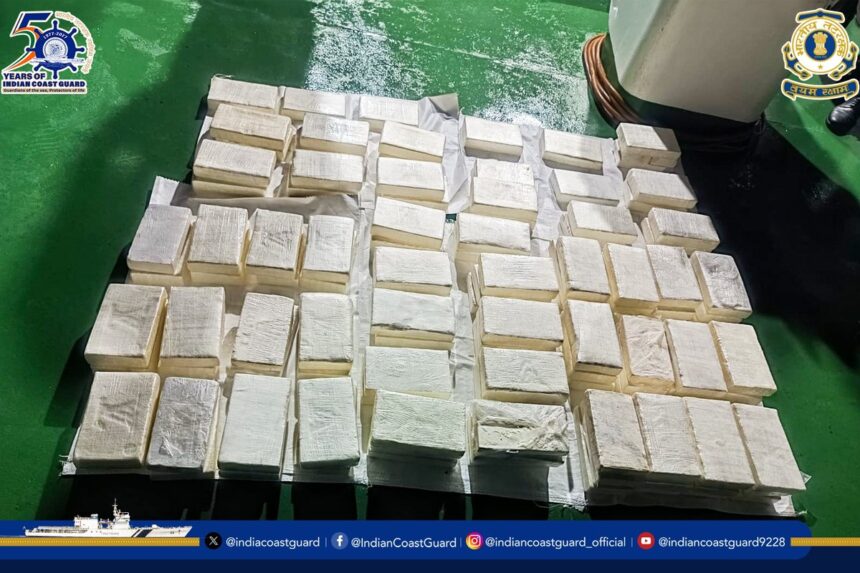 Cocaine Worth ₹1,150 Crore Seized Off Gujarat Coast in Major Anti-Narcotics Operation