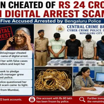 Bengaluru Cyber Fraud Case: Six Held for ₹24 Crore ‘Digital Arrest’ Scam Targeting Elderly Woman