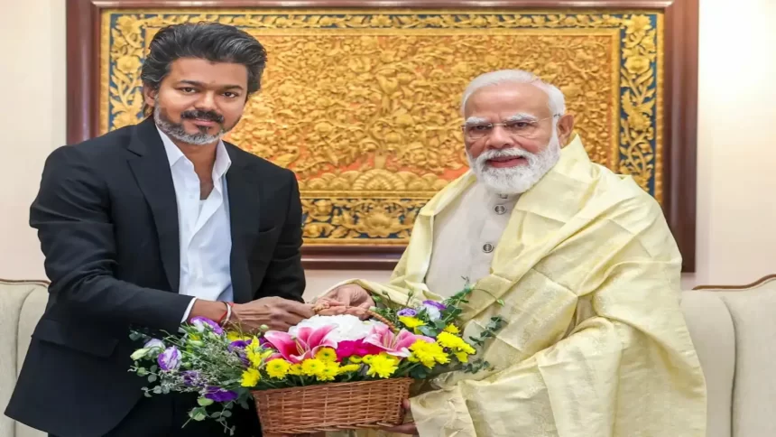 cm-vijay-meets-pm-modi-raises-mekedatu-dam-tamil-anthem-issues Vijay Meets Prime Minister, Pushes for Early Clearance of Mekedatu Project Amid Karnataka-Tamil Nadu Water Dispute