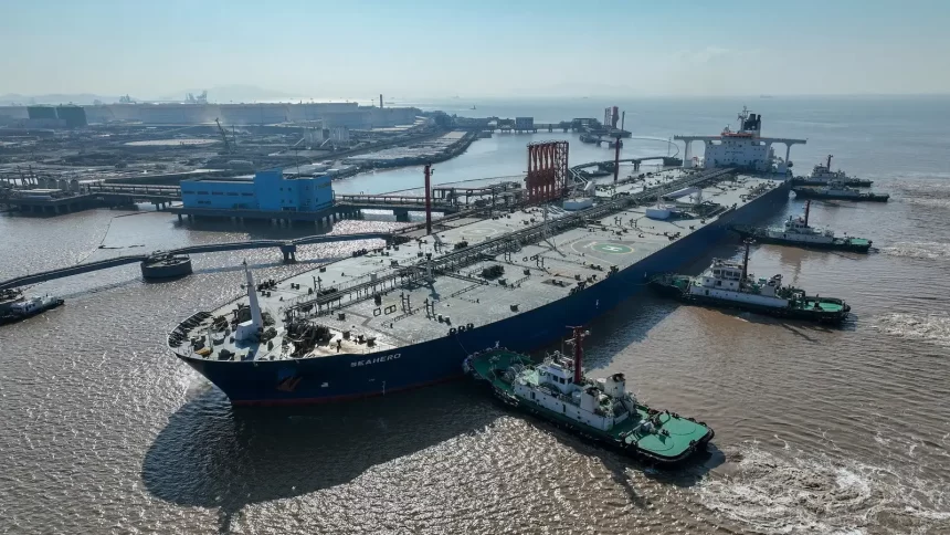 crude-oil-tanker-in-zhoushan US Extends Russian Oil Waiver for 30 Days, Offering India Temporary Energy Relief Amid Global Supply Tensions
