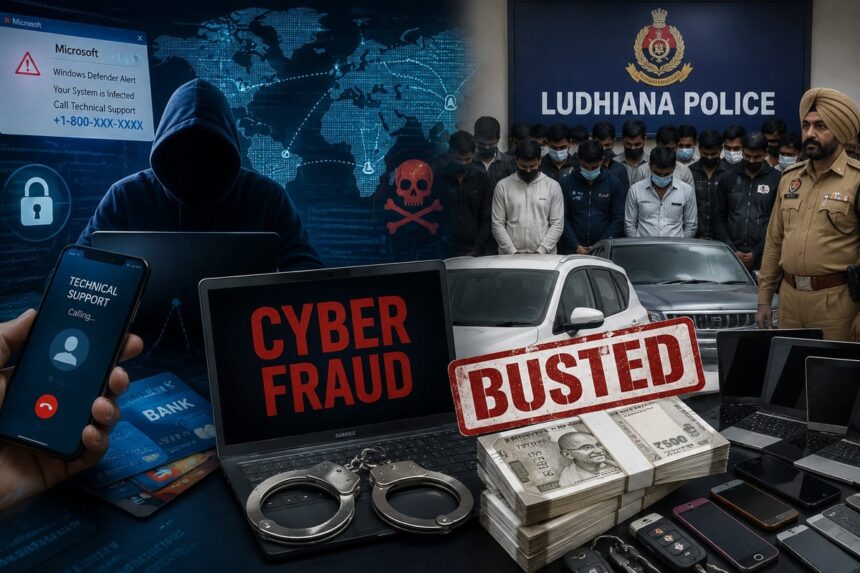 Ludhiana Police Bust Massive International Cyber Fraud Network; 132 Arrested in Major Crackdown