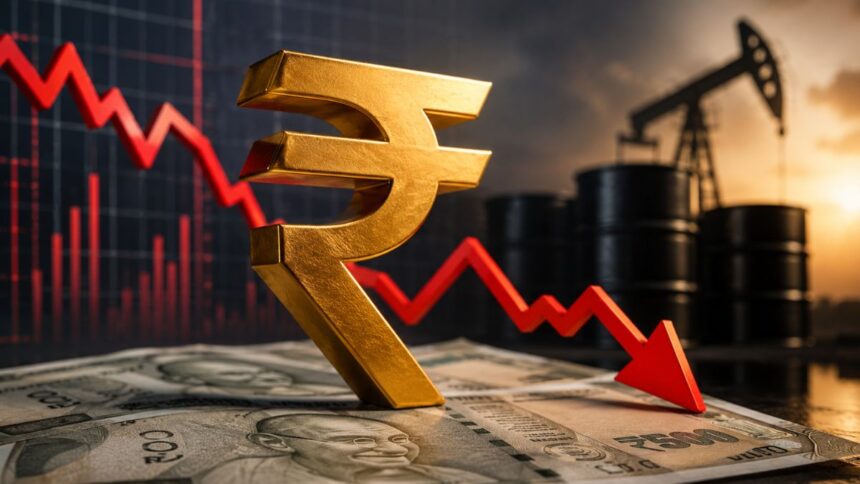 rupeee Rupee Slides to Historic Low Against US Dollar Amid Oil Price Surge and Global Market Turbulence