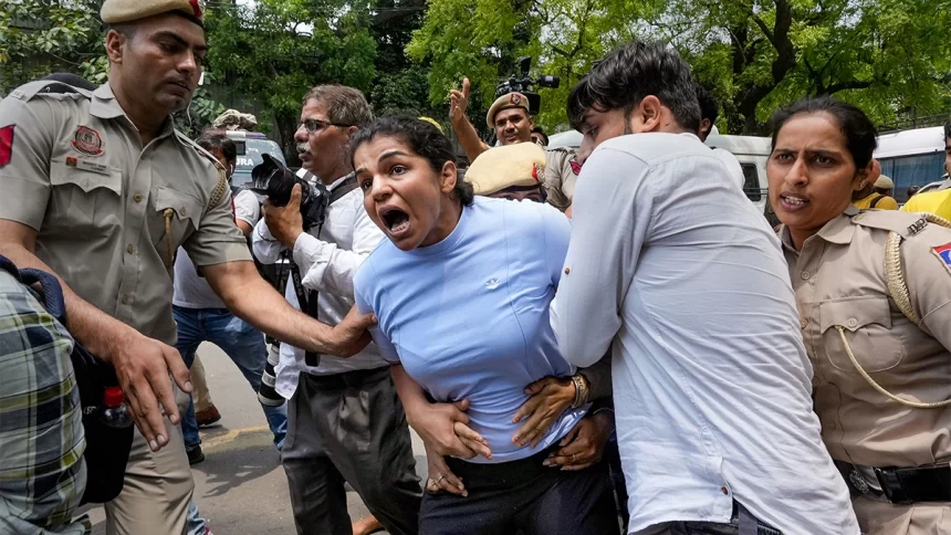 sakshi-protest-1200-sixteen_nine Sakshi Malik Alleges WFI Deliberately Blocking Vinesh Phogat’s Comeback, Seeks Intervention from Prime Minister