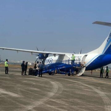 14shilong-indigo-flight Bomb Threat Note Found on Tissue Paper Delays IndiGo Flights at Lucknow Airport, Security Agencies Launch Investigation