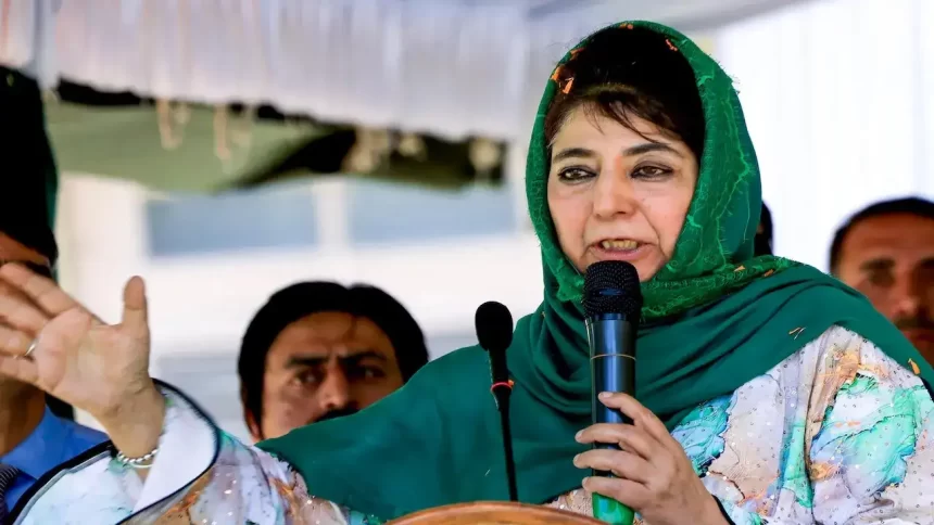 154470449 Mehbooba Mufti’s Visit to Proposed AIIMS Awantipora Site Triggers Fresh Political Debate in Jammu and Kashmir