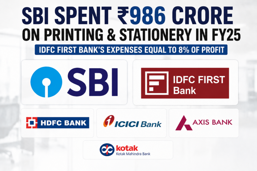 ₹986 Crore on Paper! SBI Tops Printing Expenses List in FY25, But One Private Bank’s Spending Raises Eyebrows