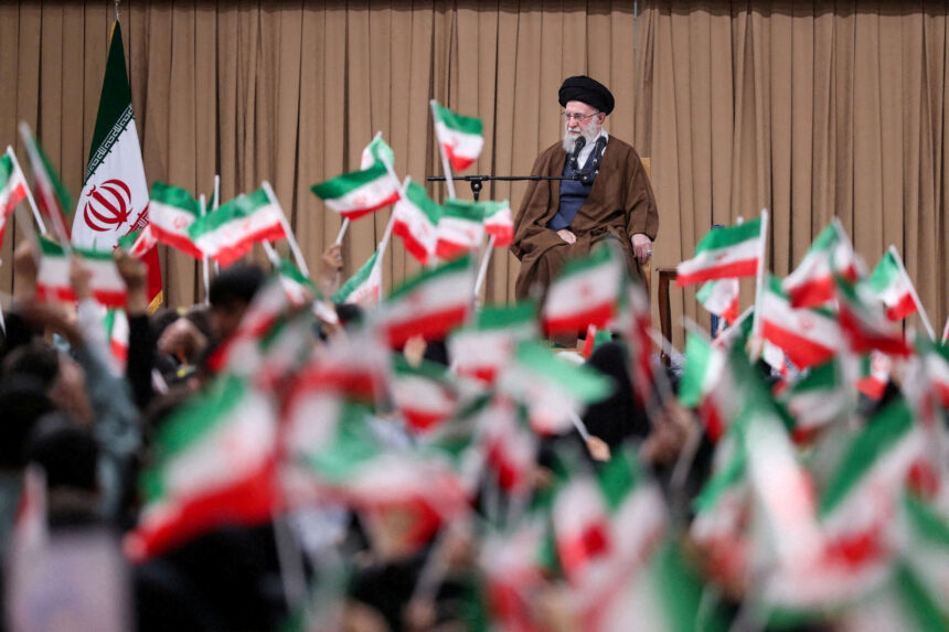 FILE PHOTO: Iran's Supreme Leader Ayatollah Ali Khamenei attends a meeting with students in Tehran Iran Signals Renewed Openness to Nuclear Talks Amid Shift in Stance Toward US Pressure