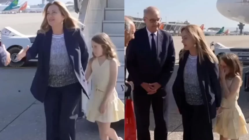 Meloni-daughter-G7-Summit Shy Appearance of Giorgia Meloni’s Daughter Becomes Unexpected Highlight at G7 Summit