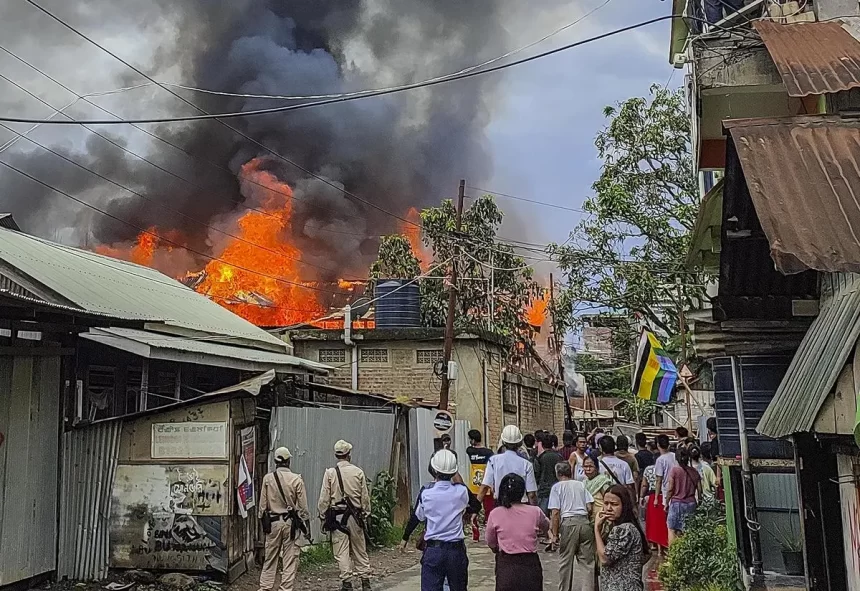 PTI06_15_2023_000156B Three Killed, Homes Torched in Suspected Militant Attack in Manipur’s Kangpokpi District
