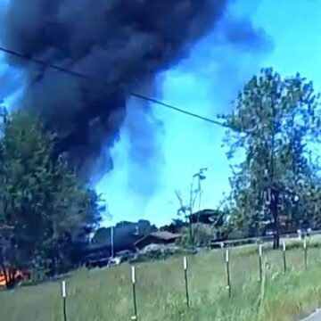 images (43) Massive Barn Fire Engulfs Oregon Property, Dramatic Videos Capture Intense Blaze